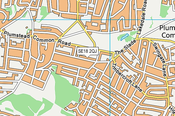 SE18 2QJ map - OS VectorMap District (Ordnance Survey)