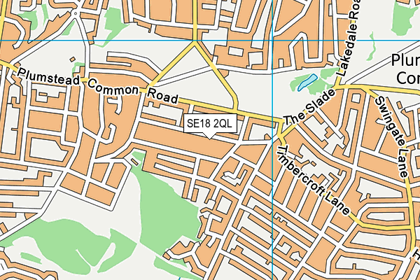 SE18 2QL map - OS VectorMap District (Ordnance Survey)