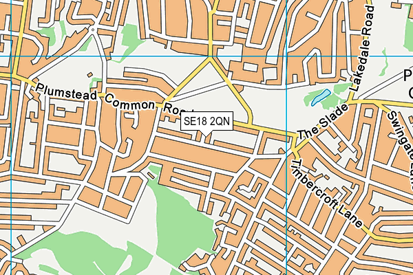 SE18 2QN map - OS VectorMap District (Ordnance Survey)