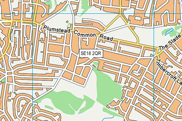 SE18 2QR map - OS VectorMap District (Ordnance Survey)