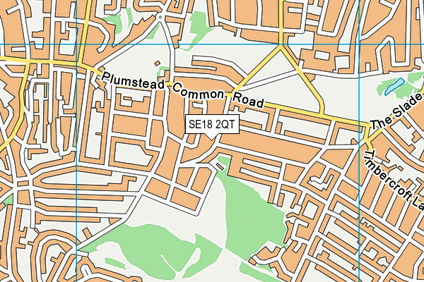 SE18 2QT map - OS VectorMap District (Ordnance Survey)