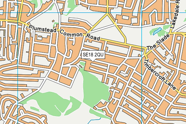 SE18 2QU map - OS VectorMap District (Ordnance Survey)