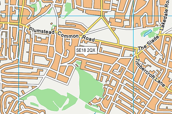 SE18 2QX map - OS VectorMap District (Ordnance Survey)