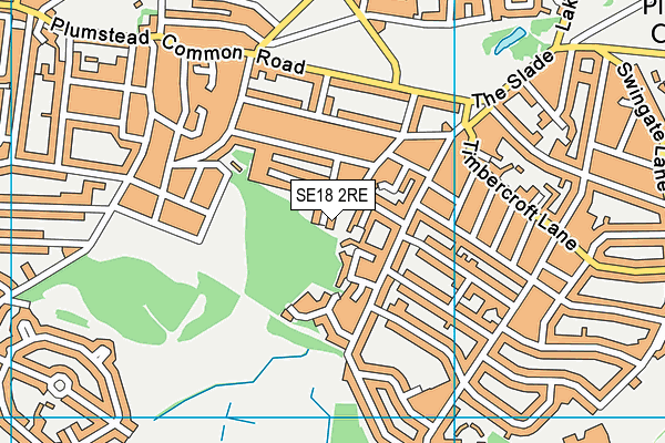 SE18 2RE map - OS VectorMap District (Ordnance Survey)
