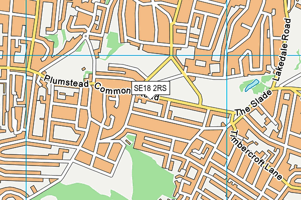 SE18 2RS map - OS VectorMap District (Ordnance Survey)