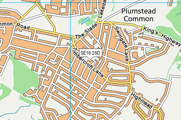 SE18 2SD map - OS VectorMap District (Ordnance Survey)