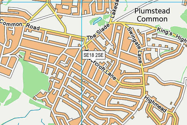 SE18 2SE map - OS VectorMap District (Ordnance Survey)