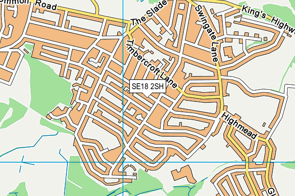 SE18 2SH map - OS VectorMap District (Ordnance Survey)