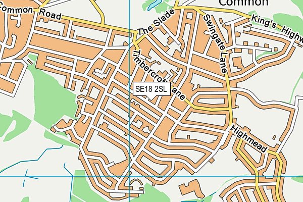 SE18 2SL map - OS VectorMap District (Ordnance Survey)
