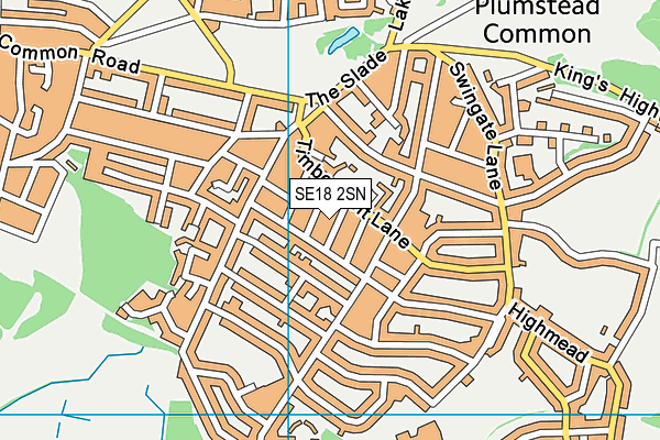 SE18 2SN map - OS VectorMap District (Ordnance Survey)