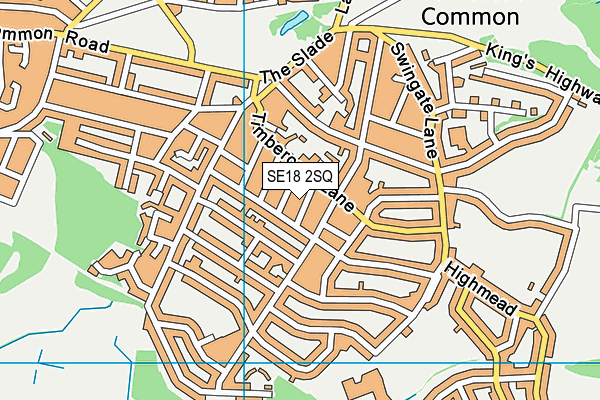 SE18 2SQ map - OS VectorMap District (Ordnance Survey)