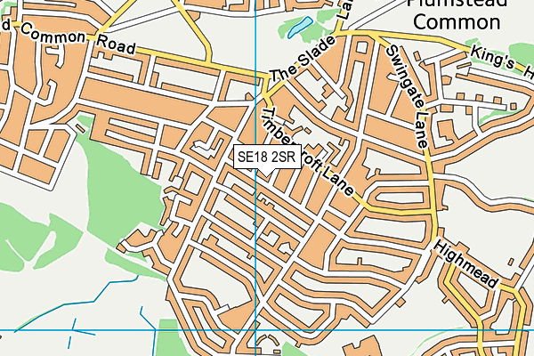SE18 2SR map - OS VectorMap District (Ordnance Survey)