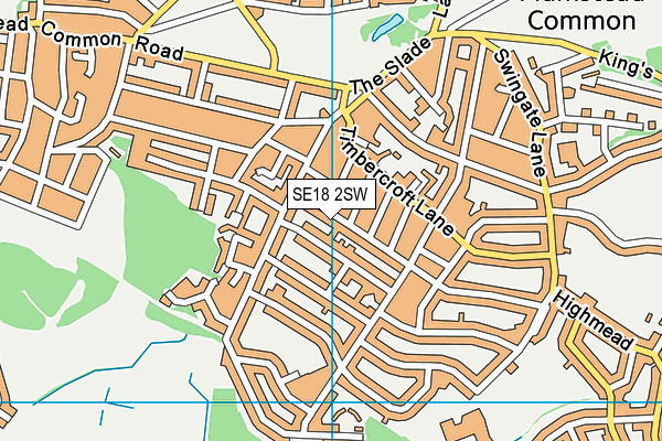 SE18 2SW map - OS VectorMap District (Ordnance Survey)