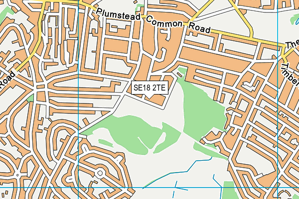 SE18 2TE map - OS VectorMap District (Ordnance Survey)
