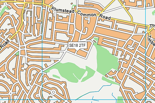 SE18 2TF map - OS VectorMap District (Ordnance Survey)