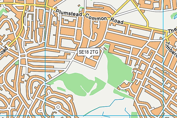 SE18 2TG map - OS VectorMap District (Ordnance Survey)