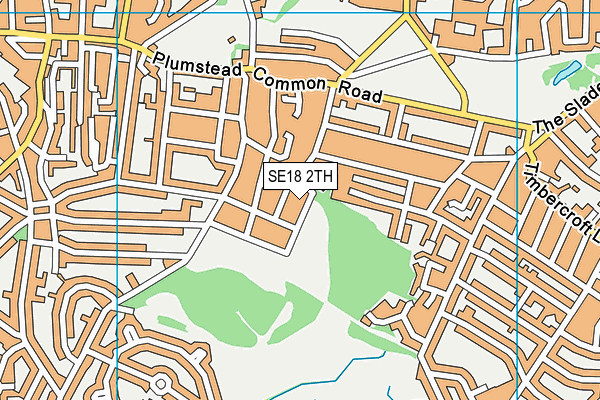 SE18 2TH map - OS VectorMap District (Ordnance Survey)
