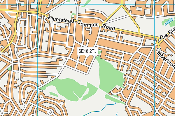 SE18 2TJ map - OS VectorMap District (Ordnance Survey)