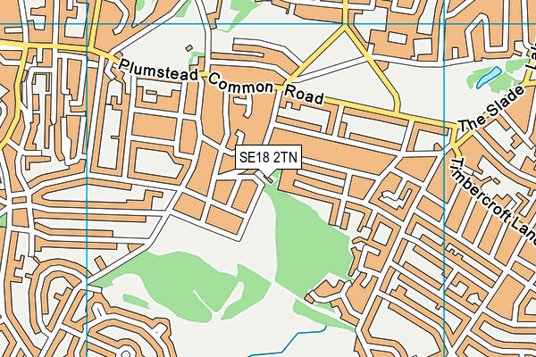 SE18 2TN map - OS VectorMap District (Ordnance Survey)