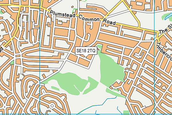 SE18 2TQ map - OS VectorMap District (Ordnance Survey)