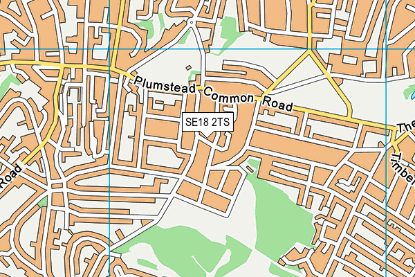 SE18 2TS map - OS VectorMap District (Ordnance Survey)