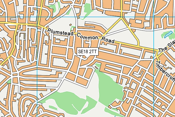 SE18 2TT map - OS VectorMap District (Ordnance Survey)