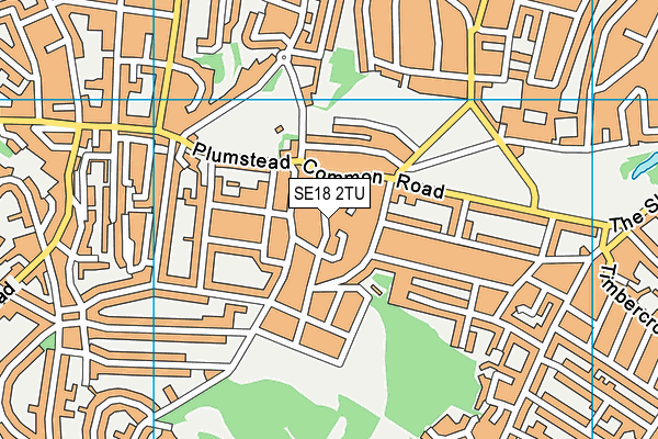 SE18 2TU map - OS VectorMap District (Ordnance Survey)
