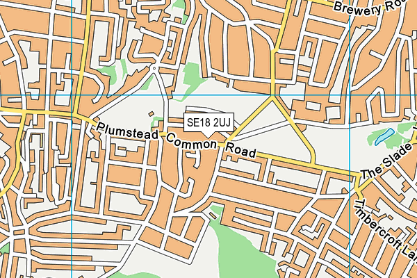 SE18 2UJ map - OS VectorMap District (Ordnance Survey)