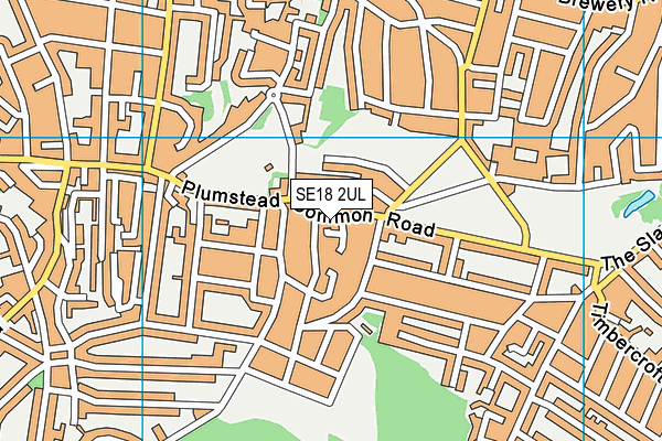 SE18 2UL map - OS VectorMap District (Ordnance Survey)