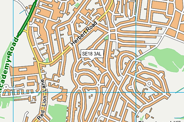 SE18 3AL map - OS VectorMap District (Ordnance Survey)