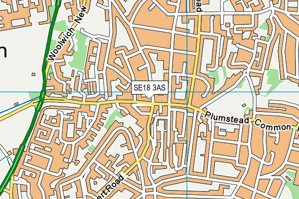 SE18 3AS map - OS VectorMap District (Ordnance Survey)