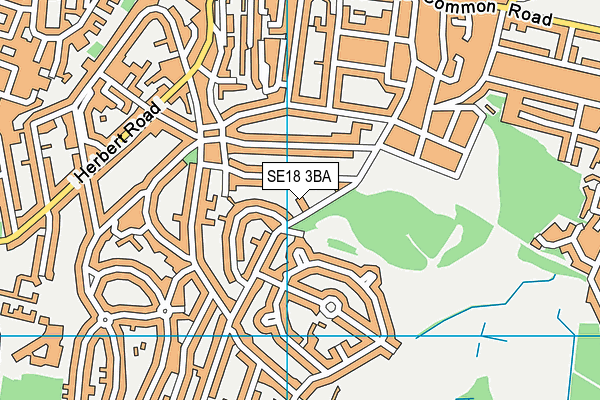 SE18 3BA map - OS VectorMap District (Ordnance Survey)