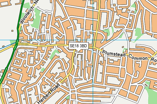 SE18 3BD map - OS VectorMap District (Ordnance Survey)