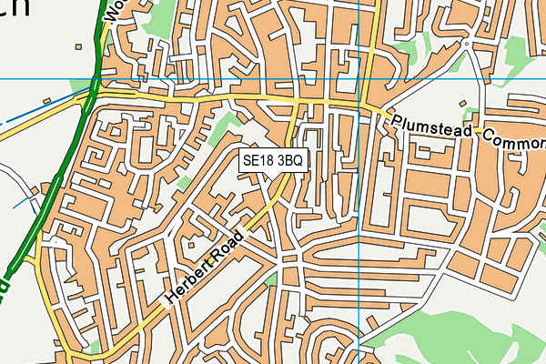 SE18 3BQ map - OS VectorMap District (Ordnance Survey)