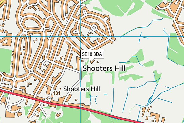 Shooters Hill Golf Club map (SE18 3DA) - OS VectorMap District (Ordnance Survey)