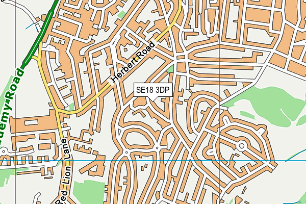 SE18 3DP map - OS VectorMap District (Ordnance Survey)
