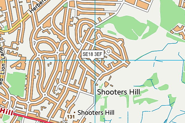 SE18 3EF map - OS VectorMap District (Ordnance Survey)