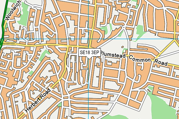 SE18 3EP map - OS VectorMap District (Ordnance Survey)