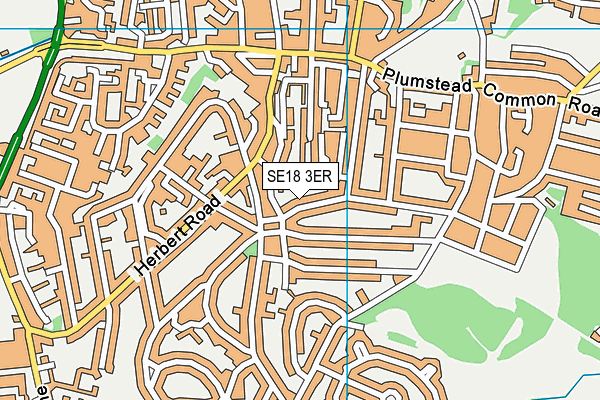 SE18 3ER map - OS VectorMap District (Ordnance Survey)