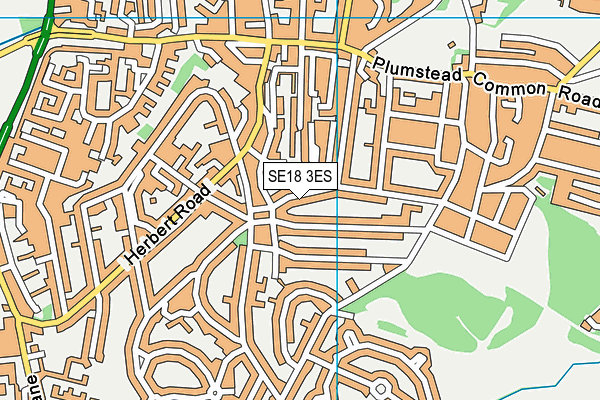 SE18 3ES map - OS VectorMap District (Ordnance Survey)