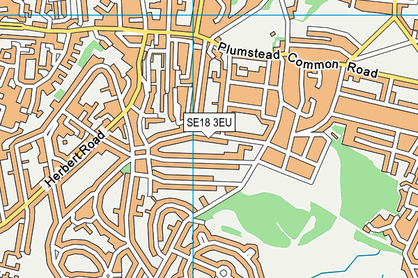 SE18 3EU map - OS VectorMap District (Ordnance Survey)