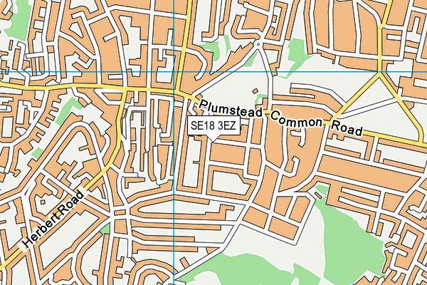 SE18 3EZ map - OS VectorMap District (Ordnance Survey)