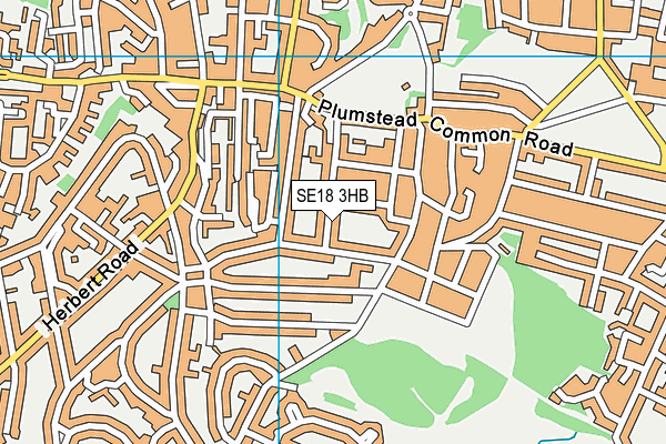 SE18 3HB map - OS VectorMap District (Ordnance Survey)