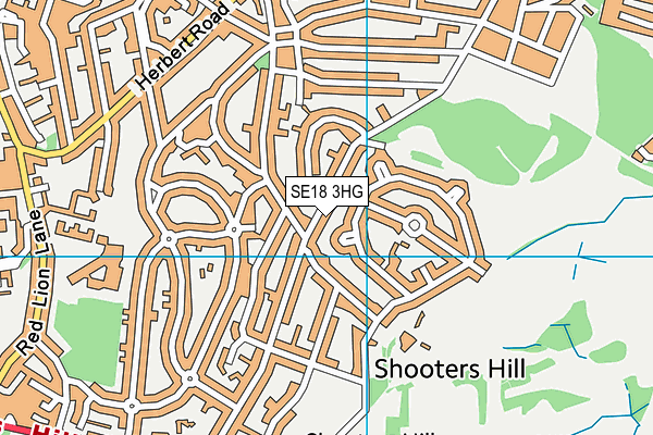 SE18 3HG map - OS VectorMap District (Ordnance Survey)