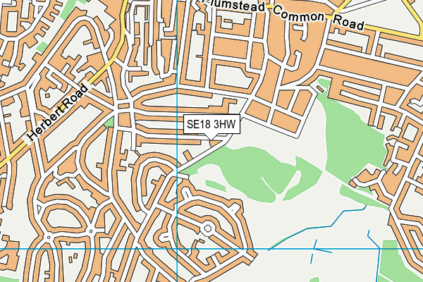 SE18 3HW map - OS VectorMap District (Ordnance Survey)
