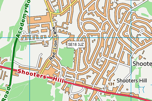 SE18 3JZ map - OS VectorMap District (Ordnance Survey)