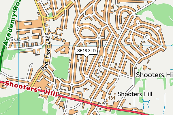SE18 3LD map - OS VectorMap District (Ordnance Survey)