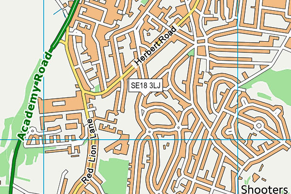 SE18 3LJ map - OS VectorMap District (Ordnance Survey)