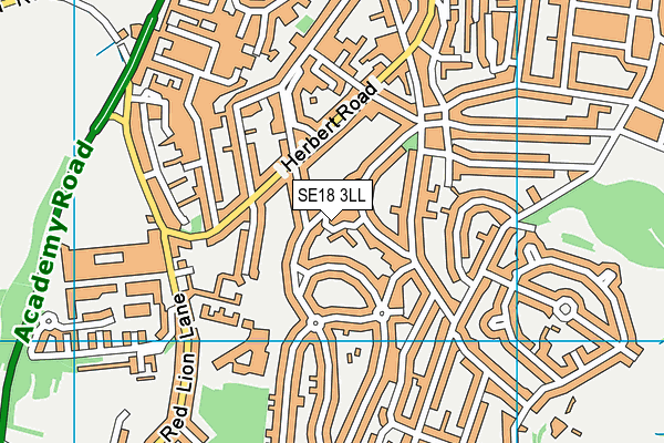 SE18 3LL map - OS VectorMap District (Ordnance Survey)
