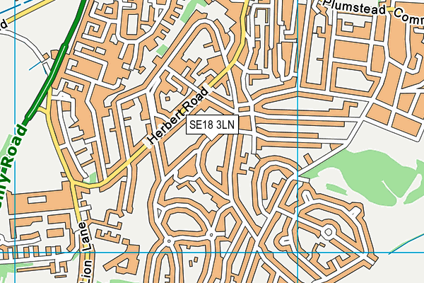 SE18 3LN map - OS VectorMap District (Ordnance Survey)